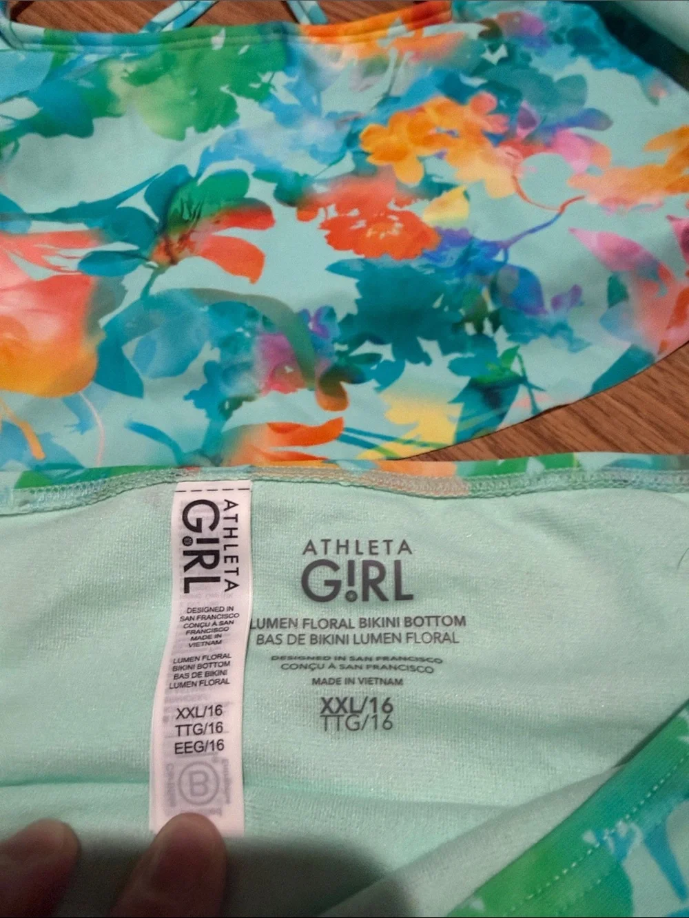 Athleta Aqua Floral Girls' Two-Piece Swim Set